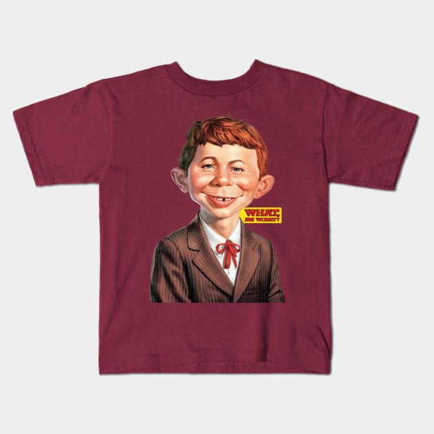 What, me worry? - Alfred Neuman v2 Kids T-Shirt by TonieTee